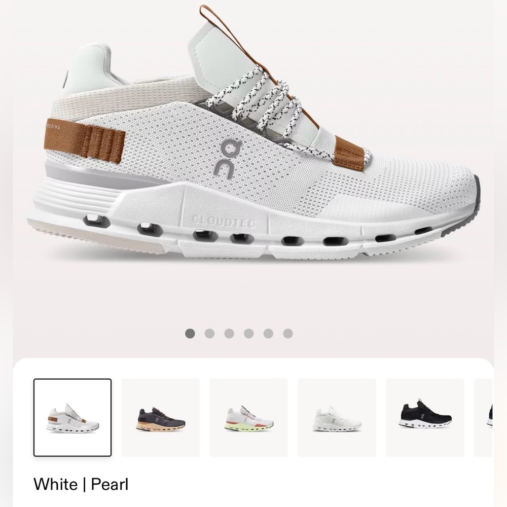On cloud white pearl women’s cloudnovas